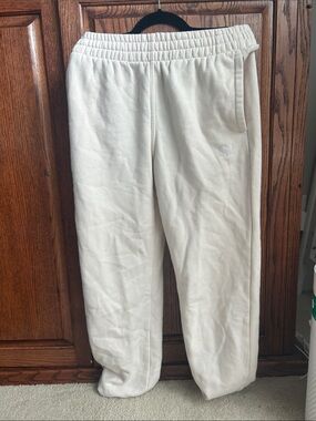 adidas Cream Cozy Fleece Track Pants